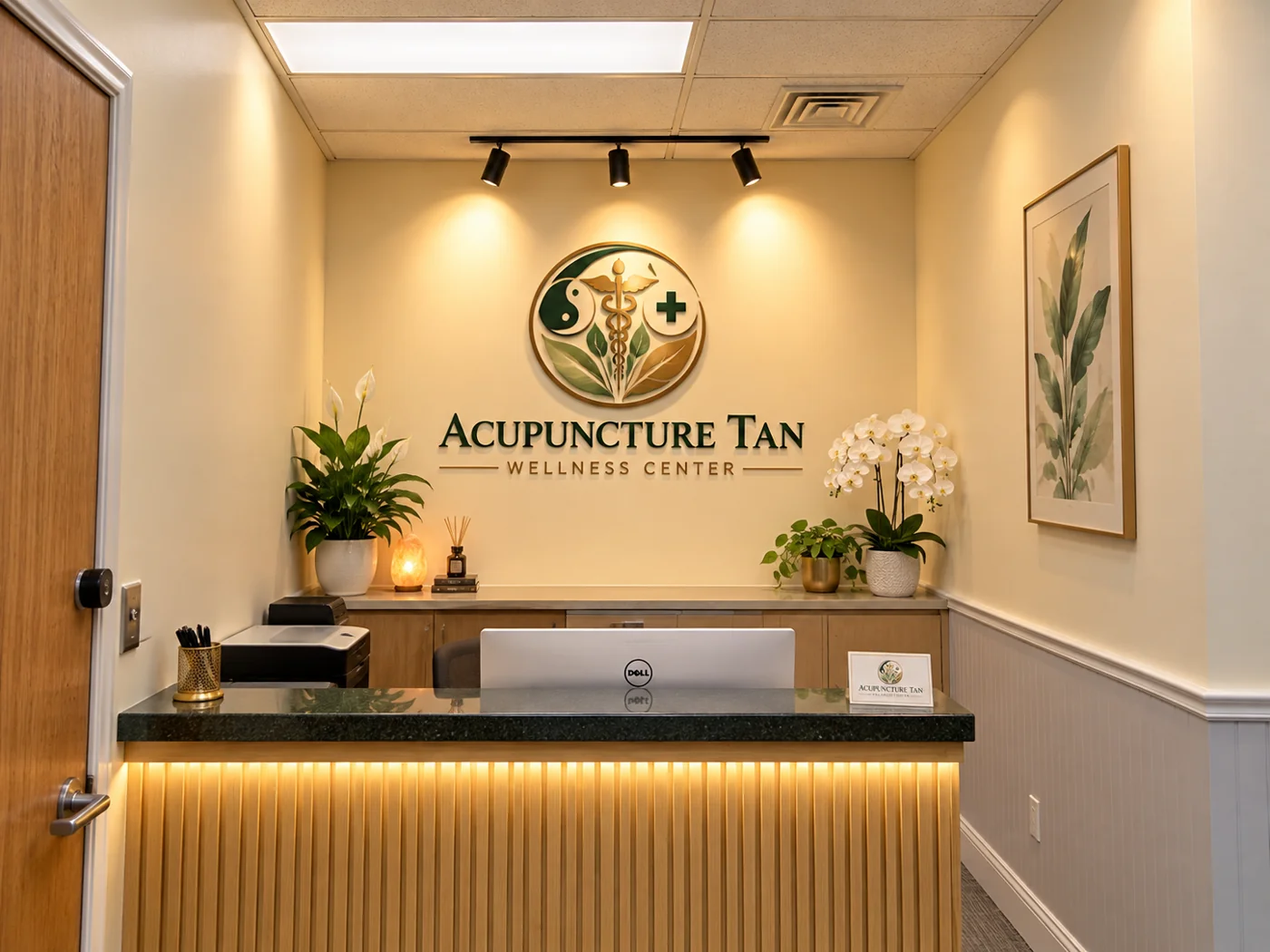 Welcoming acupuncture clinic atmosphere (illustrative image)
